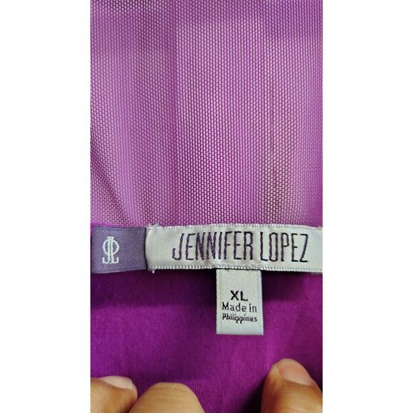 Jennifer Lopez XL Women's Purple Sleeveless Flowy Mesh Tank - Picture 3 of 6